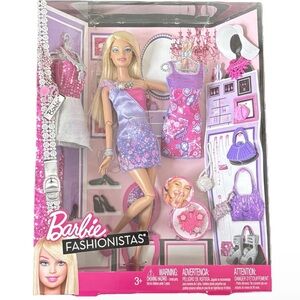 Barbie Fashionistas Doll in Pink and Purple Outfit